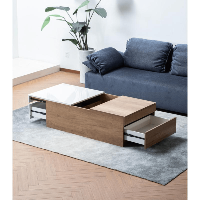 Arlo Coffee Table, Light Brown - Coffee Table LLC - Coffee Tables