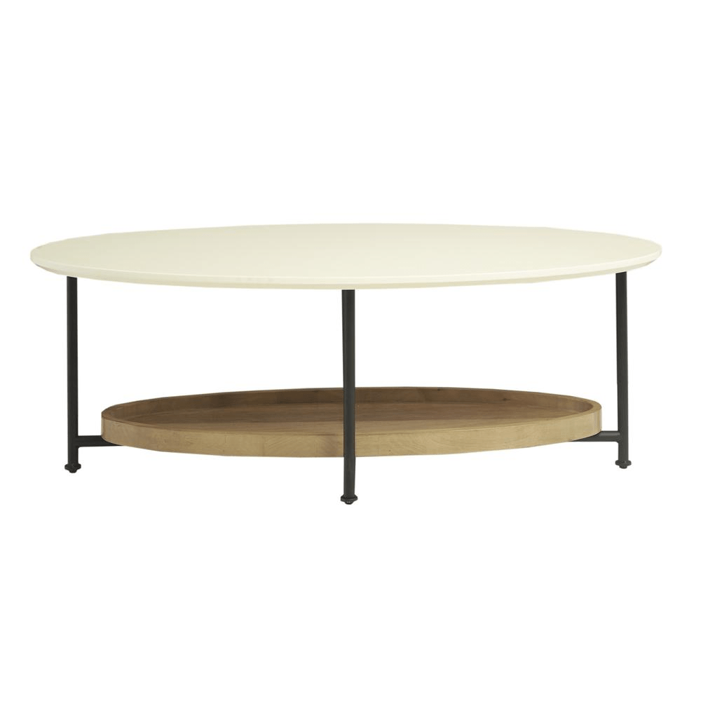 Beaumont Coffee Table, White/Black - Coffee Table LLC - Coffee Tables