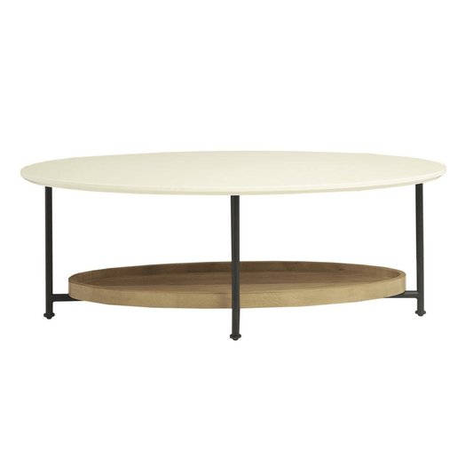 Beaumont Coffee Table, White/Black - Coffee Table LLC - Coffee Tables