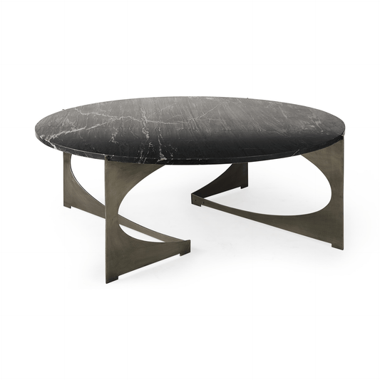 Contemporary Black Marble Coffee Table - Coffee Table LLC -