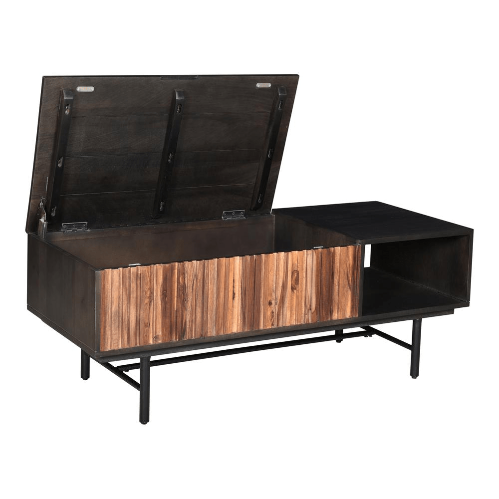 Jackson Storage Coffee Table, Black - Coffee Table LLC - Coffee Tables