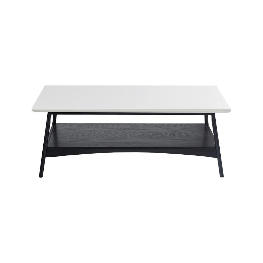 Parker Coffee Table, Off-White/Black - Coffee Table LLC - Coffee Tables