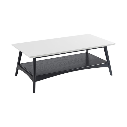 Parker Coffee Table, Off-White/Black - Coffee Table LLC - Coffee Tables