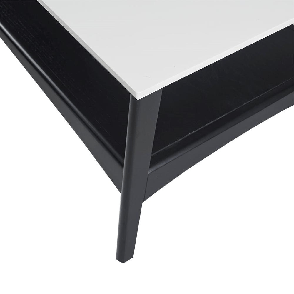 Parker Coffee Table, Off-White/Black - Coffee Table LLC - Coffee Tables