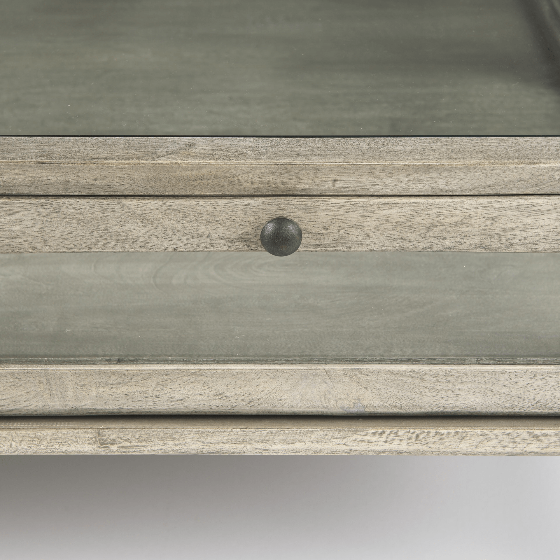 Rustic Gray Brown Shadowbox Coffee Table - Coffee Table LLC - Coffee Tables