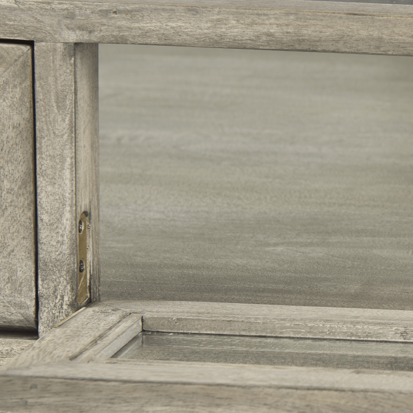 Rustic Gray Brown Shadowbox Coffee Table - Coffee Table LLC - Coffee Tables