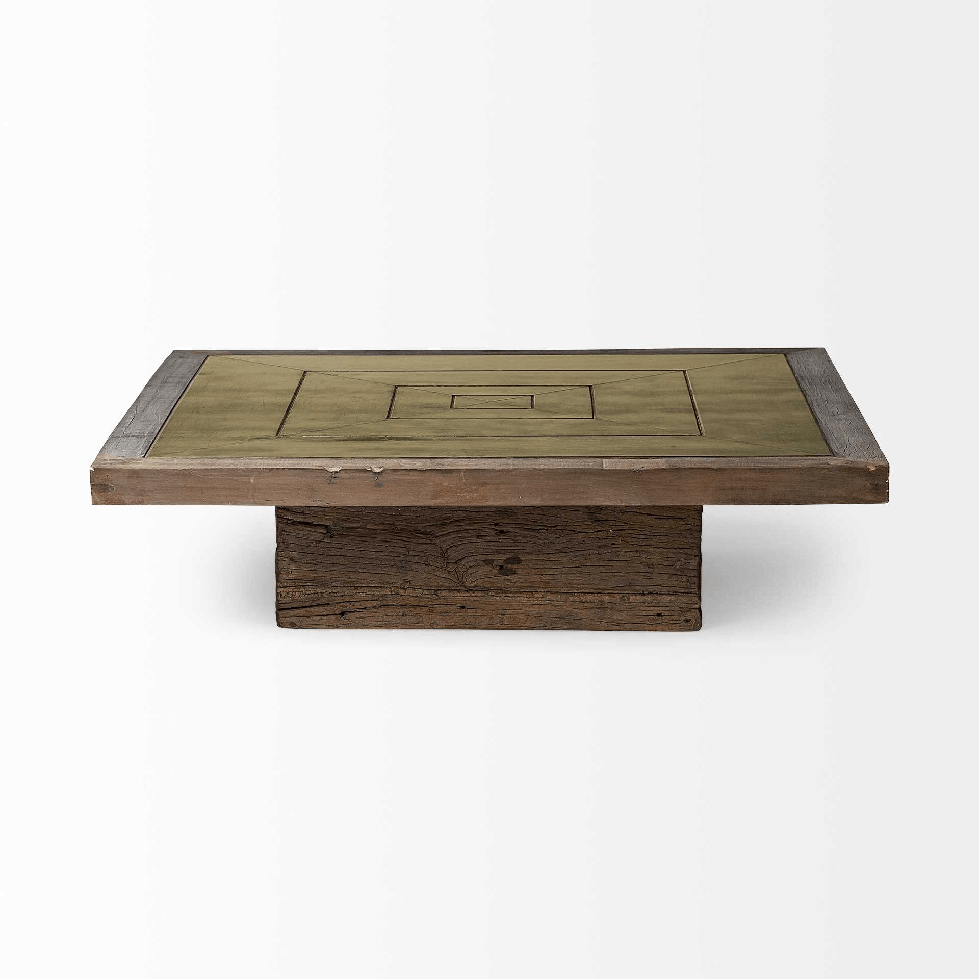 Square Solid Wood Table And Base Coffee Table - HomeRoots - Coffee Table LLC - Coffee Tables