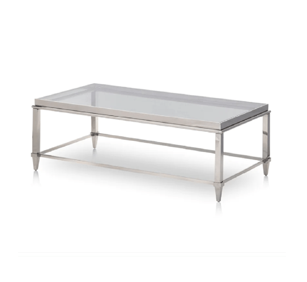 Steel And Glass Coffee Table, 18" HomeRoots - Coffee Table LLC - Coffee Tables