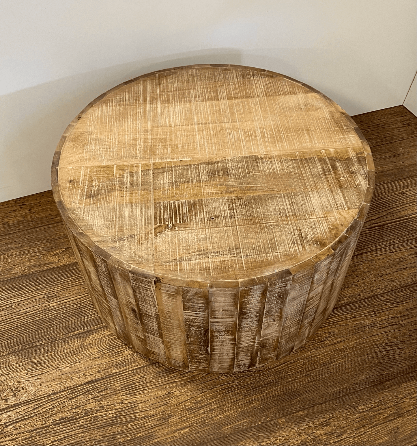 Updated Rustic Round Stump Coffee Table - Coffee Table LLC - Coffee Tables