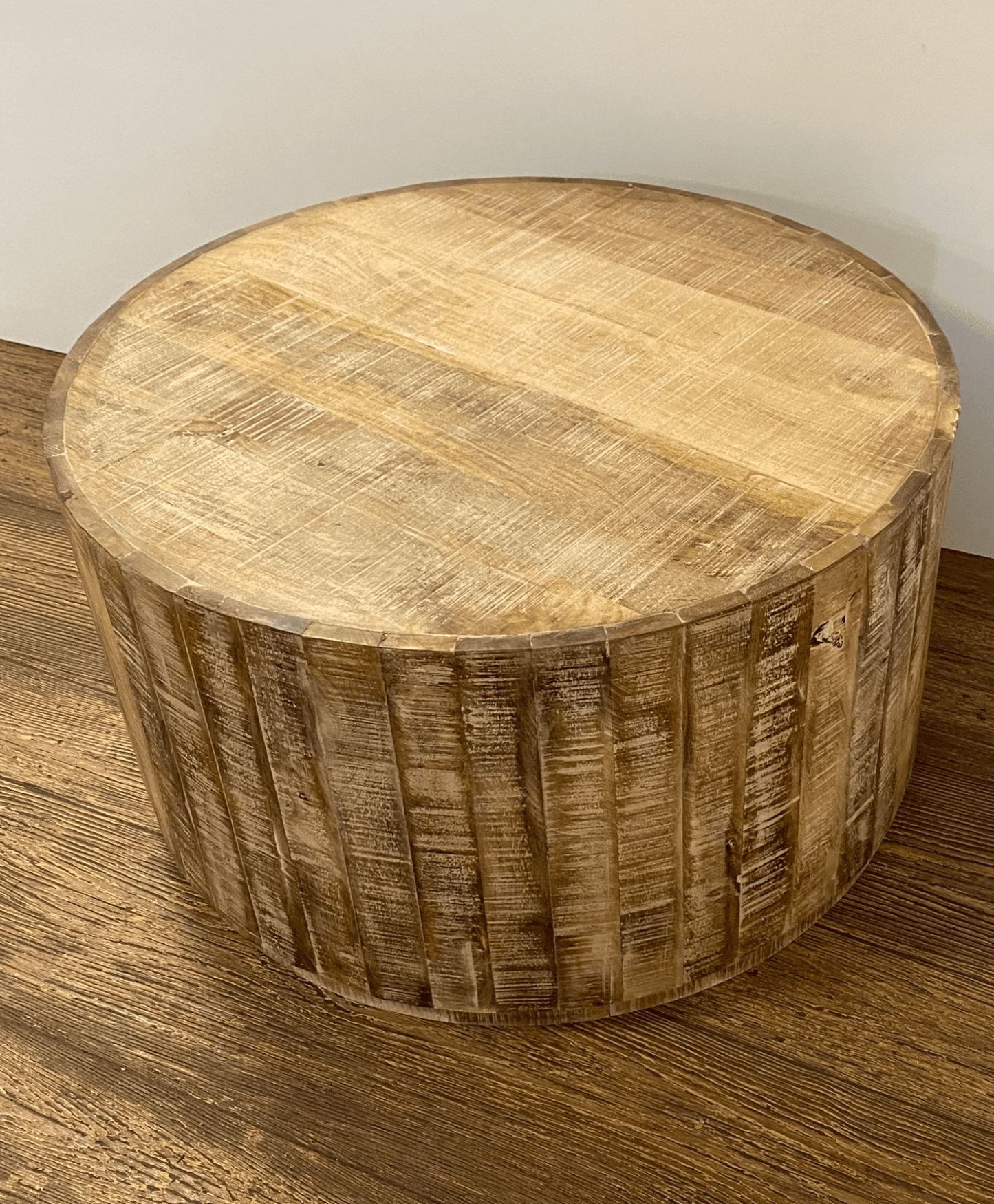 Updated Rustic Round Stump Coffee Table - Coffee Table LLC - Coffee Tables